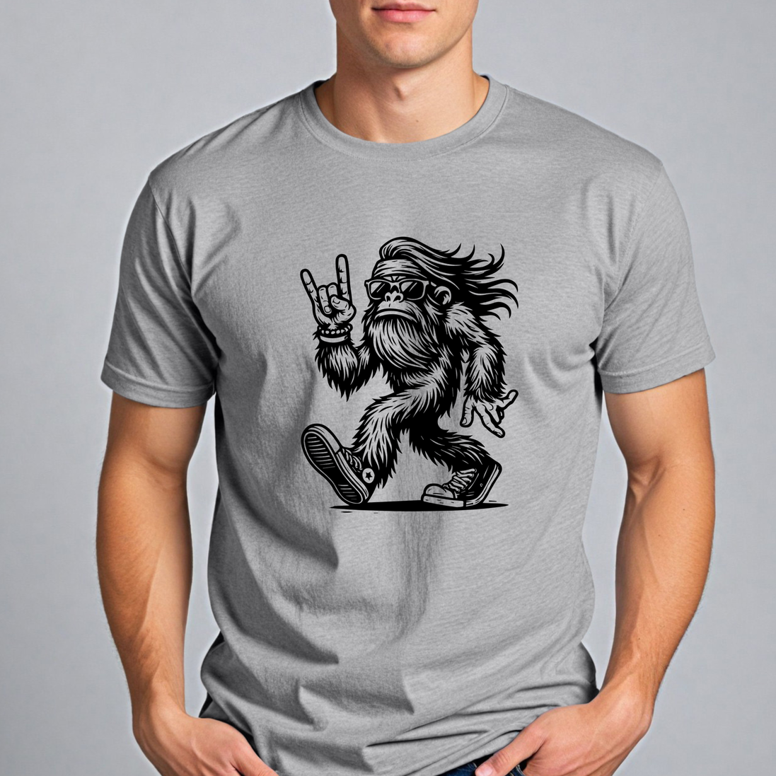 Cool Yeti with Peace Sign T-Shirt - Yeti Wearing Sunglasses Tee