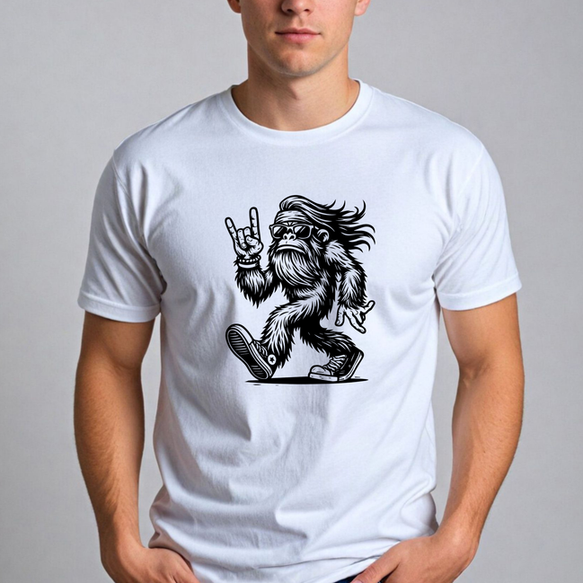 Cool Yeti with Peace Sign T-Shirt - Yeti Wearing Sunglasses Tee
