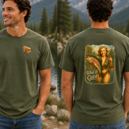 What A Catch Vintage Inspired Trout T-Shirt - Retro Fishing Tee