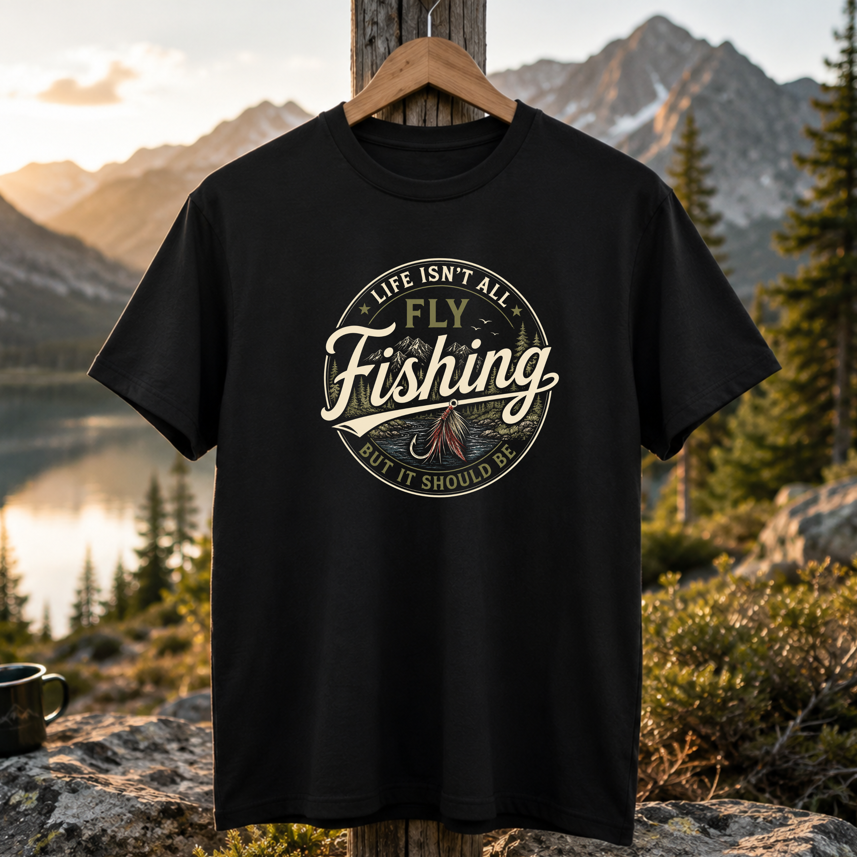 Life Isn't All Fly Fishing But It Should Be T-Shirt - Fly Fishing Tee