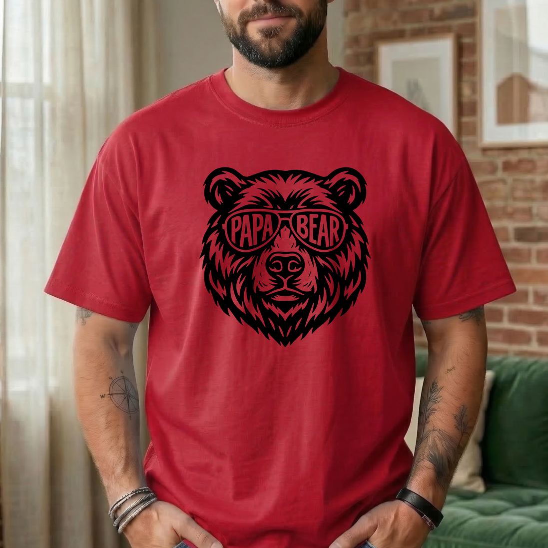 Mama Bear or Papa Bear T-Shirt - Matching Family Bear Tees