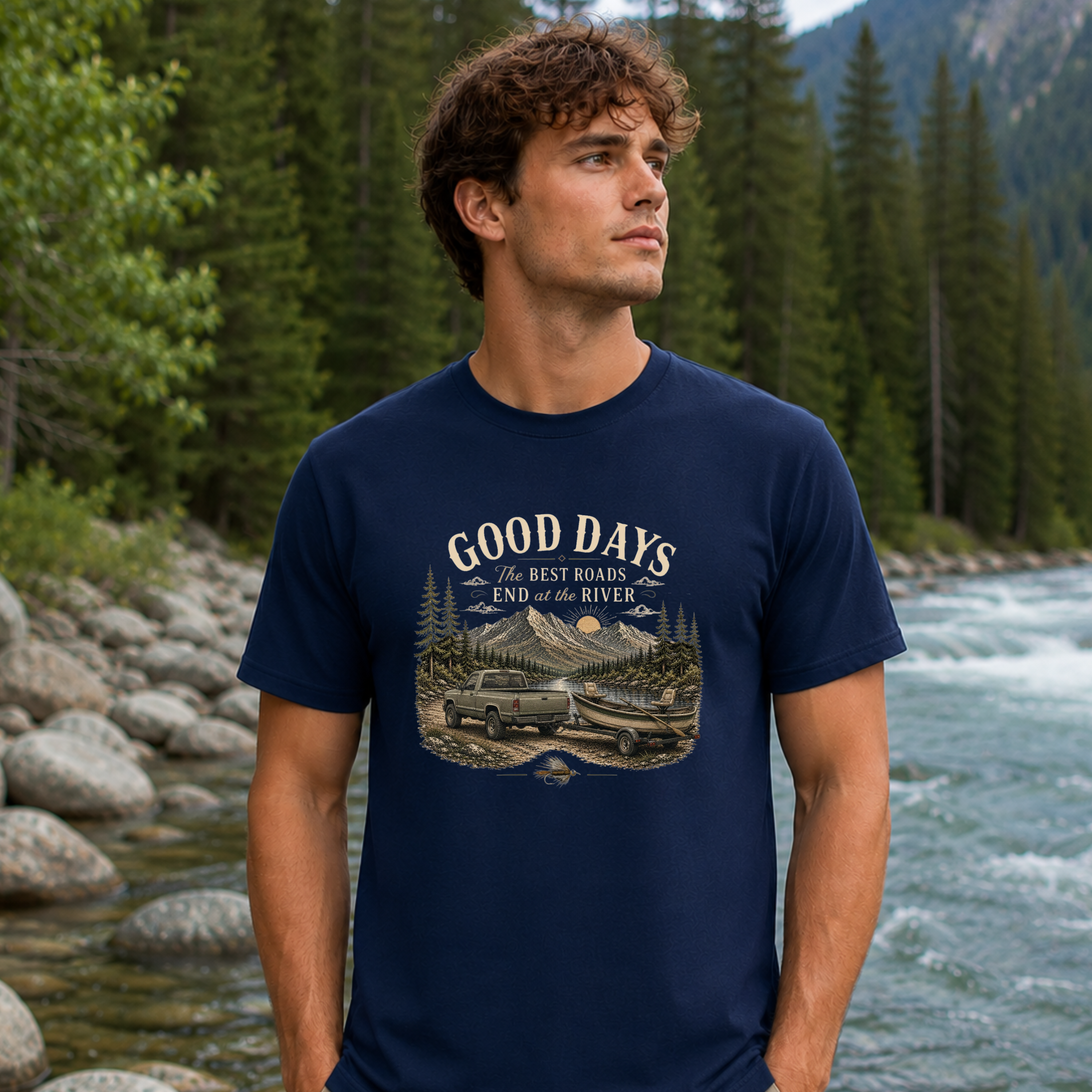 The Best Roads End At The River T-Shirt