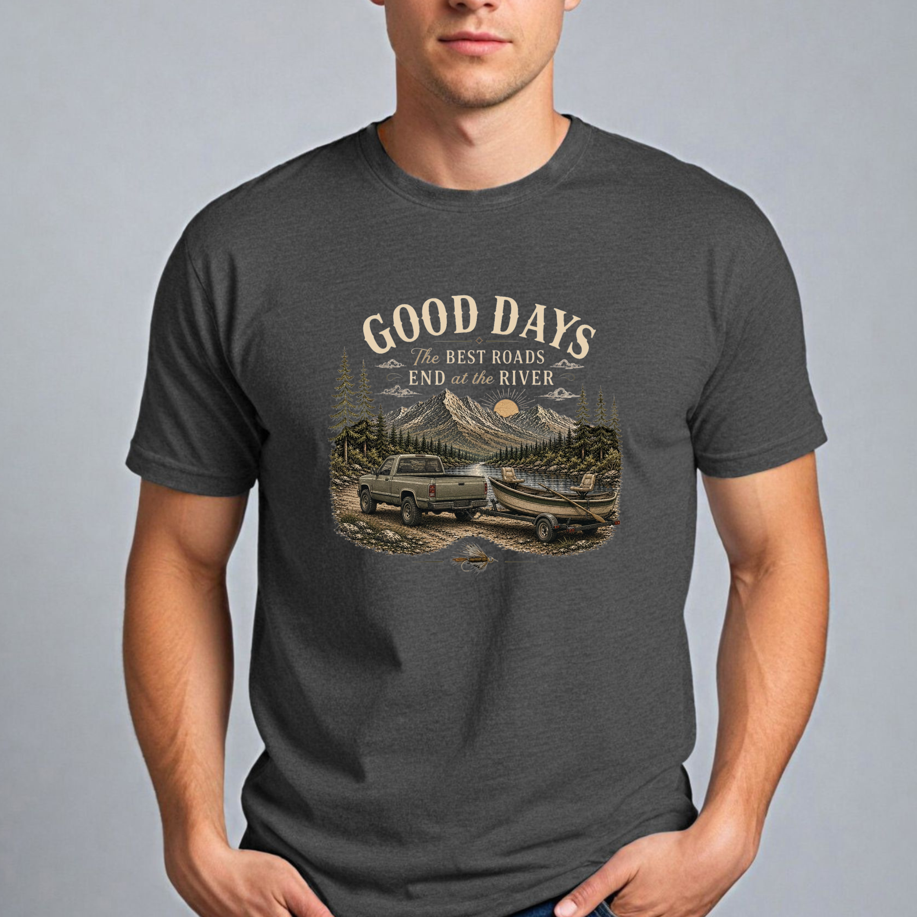 The Best Roads End At The River T-Shirt
