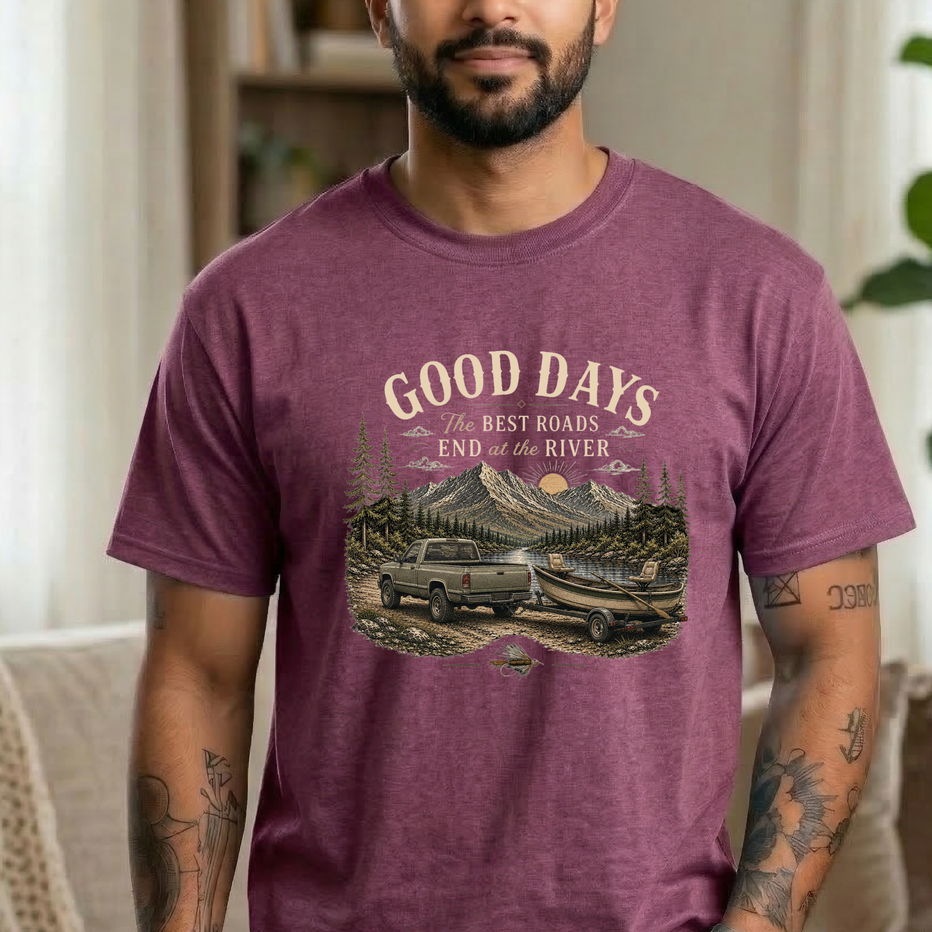 The Best Roads End At The River T-Shirt