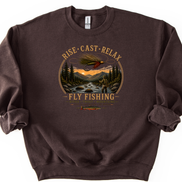 Rise Cast Relax Fly Fishing Sweatshirt