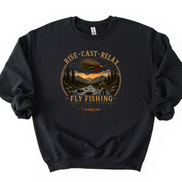 Rise Cast Relax Fly Fishing Sweatshirt