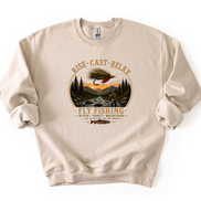 Rise Cast Relax Fly Fishing Sweatshirt