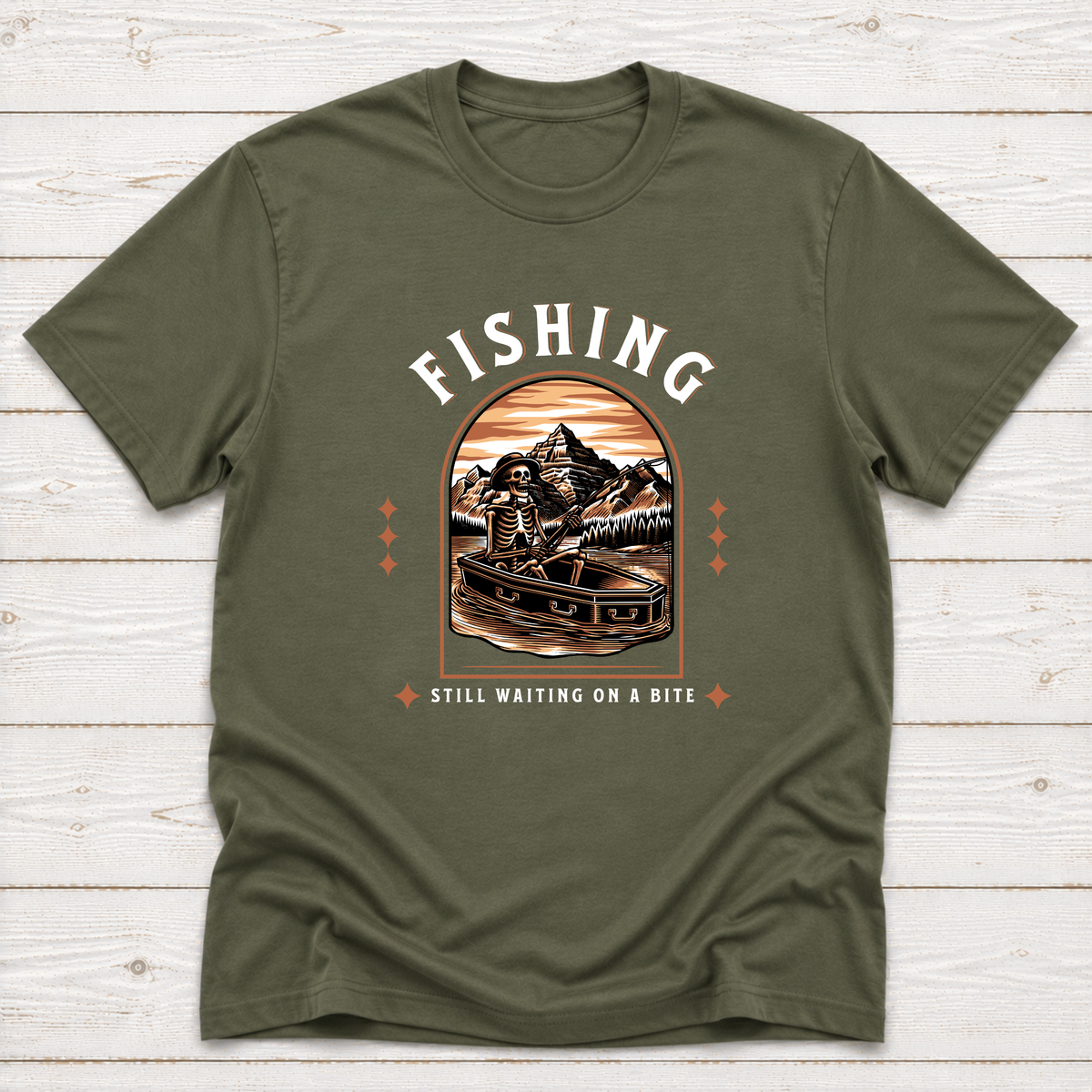 Fishing Still Waiting On A Bite – Funny Fishing T-Shirt or Sweatshirt