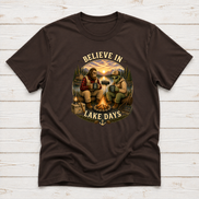 Believe In Lake Days Bigfoot and Yeti Lake Theme T-Shirt or Sweatshirt