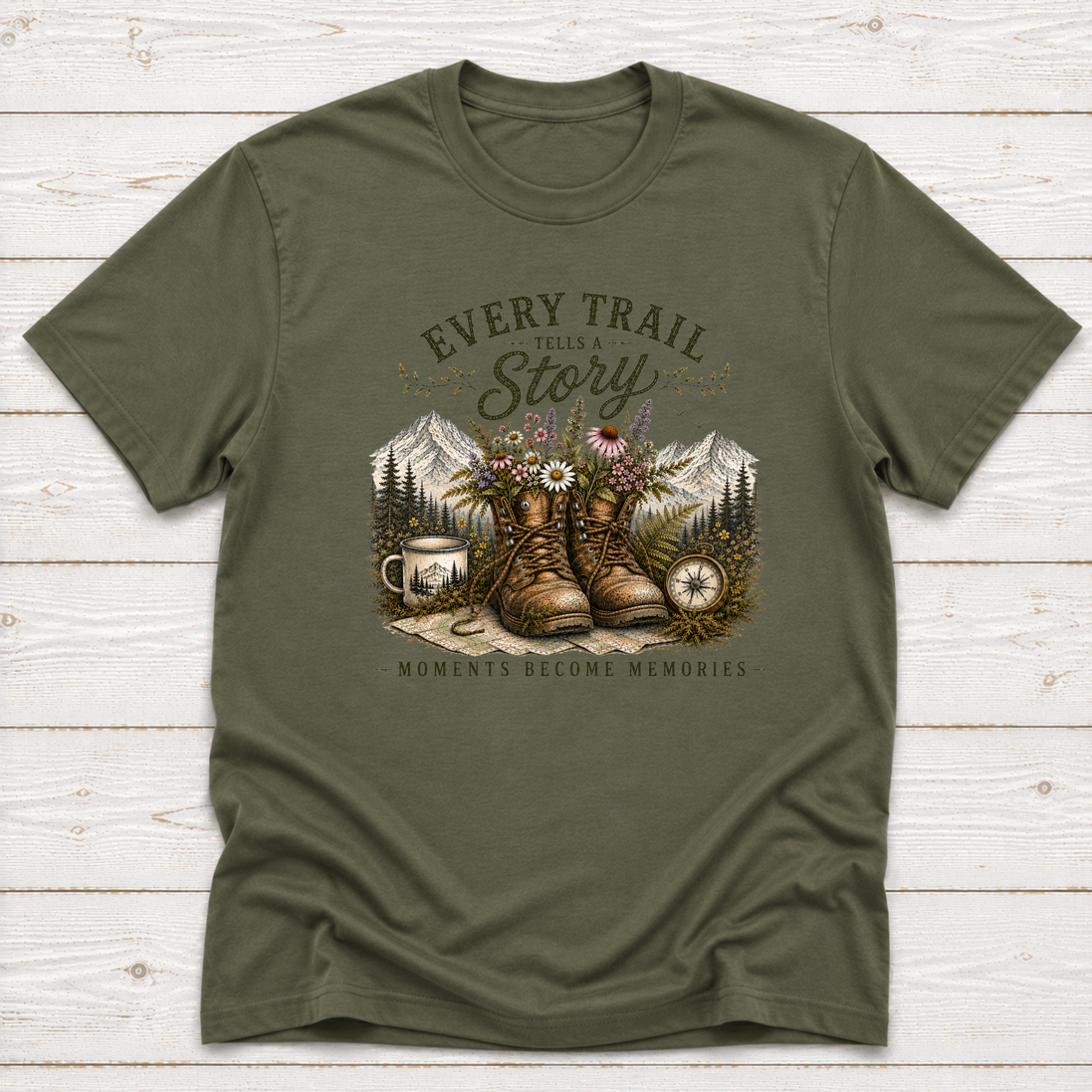 Every Trail Tells A Story | Hiking T-Shirt & Sweatshirt