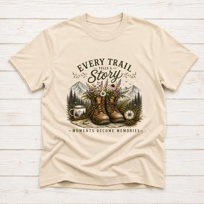 Every Trail Tells A Story | Hiking T-Shirt & Sweatshirt