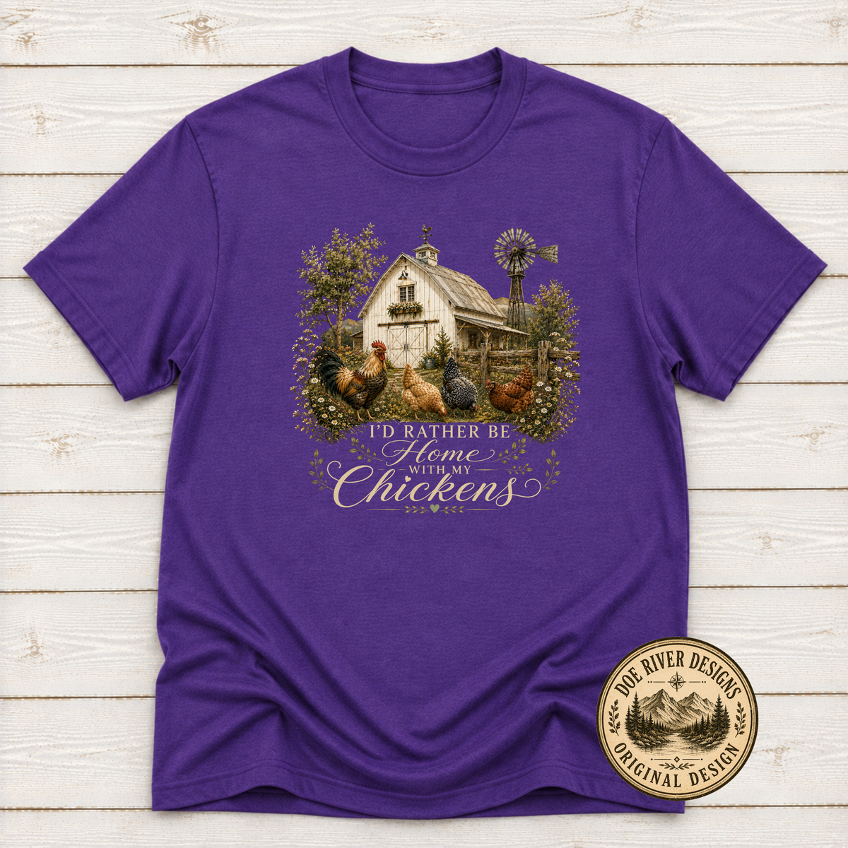 I'd Rather Be Home With My Chickens - Chicken Lover T-Shirt or Sweatshirt