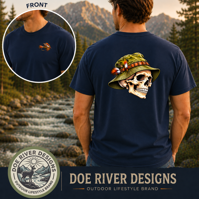 Skull Fly Fishing Shirt & Sweatshirt | Fly Fisherman Gift