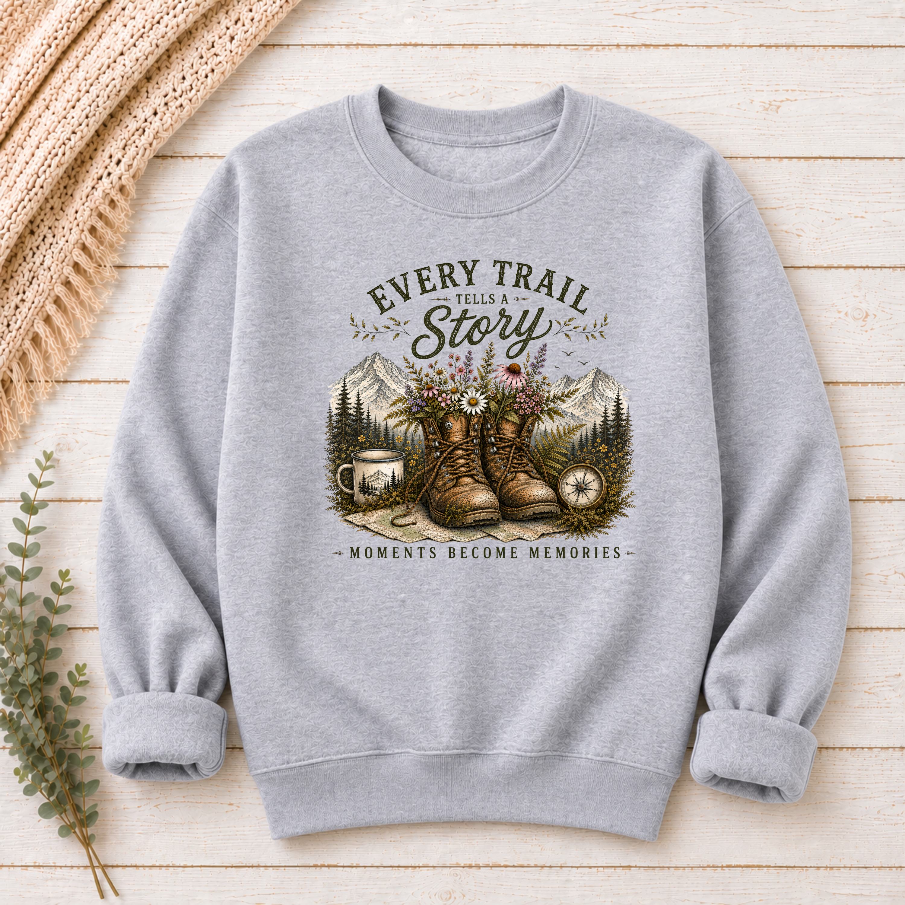 Every Trail Tells A Story | Hiking T-Shirt & Sweatshirt