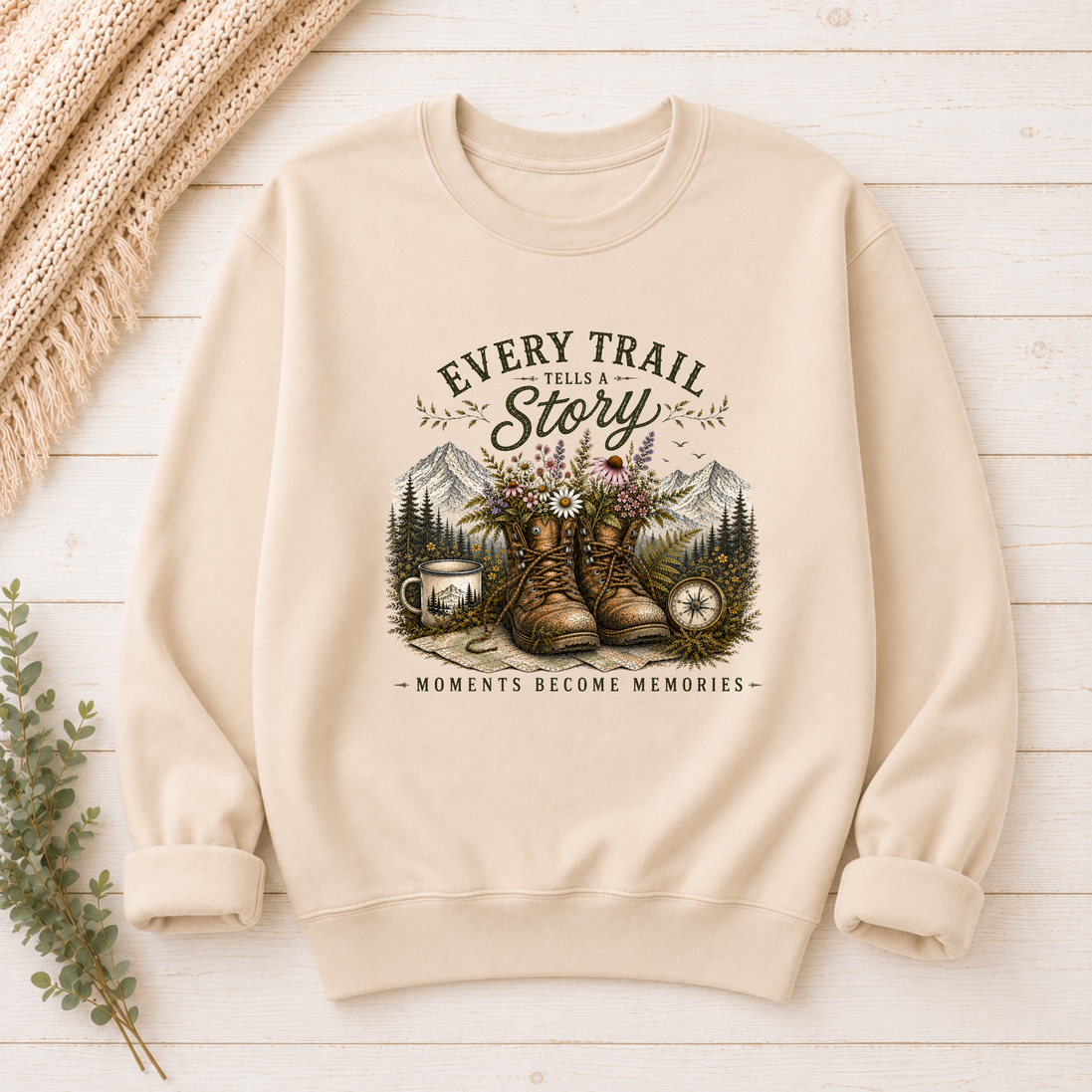 Every Trail Tells A Story | Hiking T-Shirt & Sweatshirt