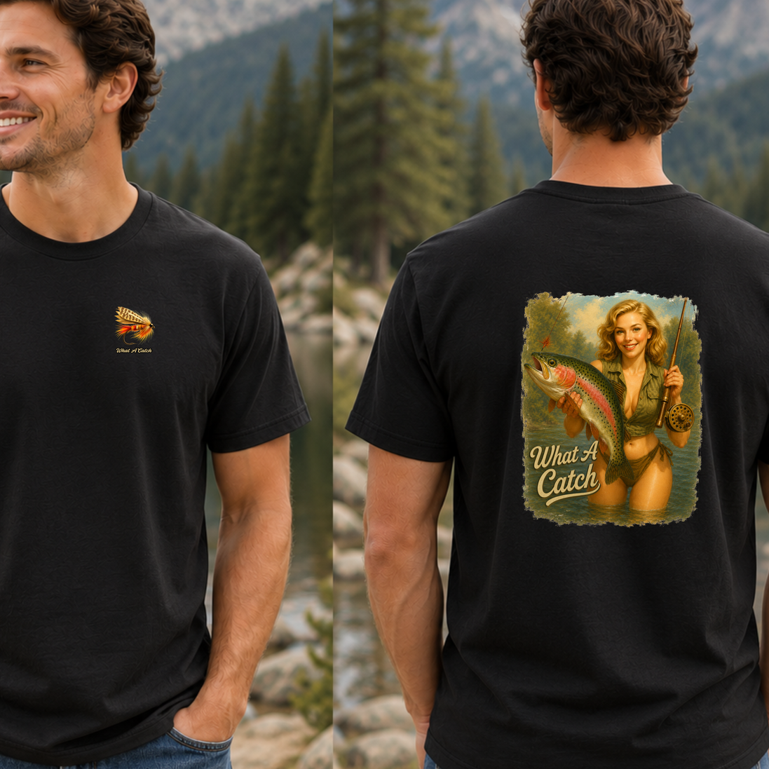 What A Catch Vintage Inspired Trout T-Shirt - Retro Fishing Tee