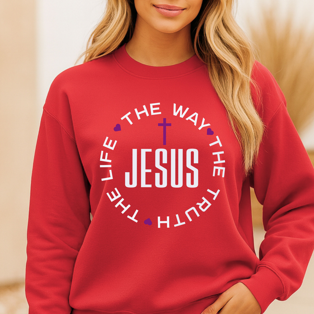 Jesus The Way The Truth The Life John 14:6 Sweatshirt | Christian Faith Apparel