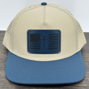 3 Nail Cross American Flag Hat - Christian Patriotic Cap