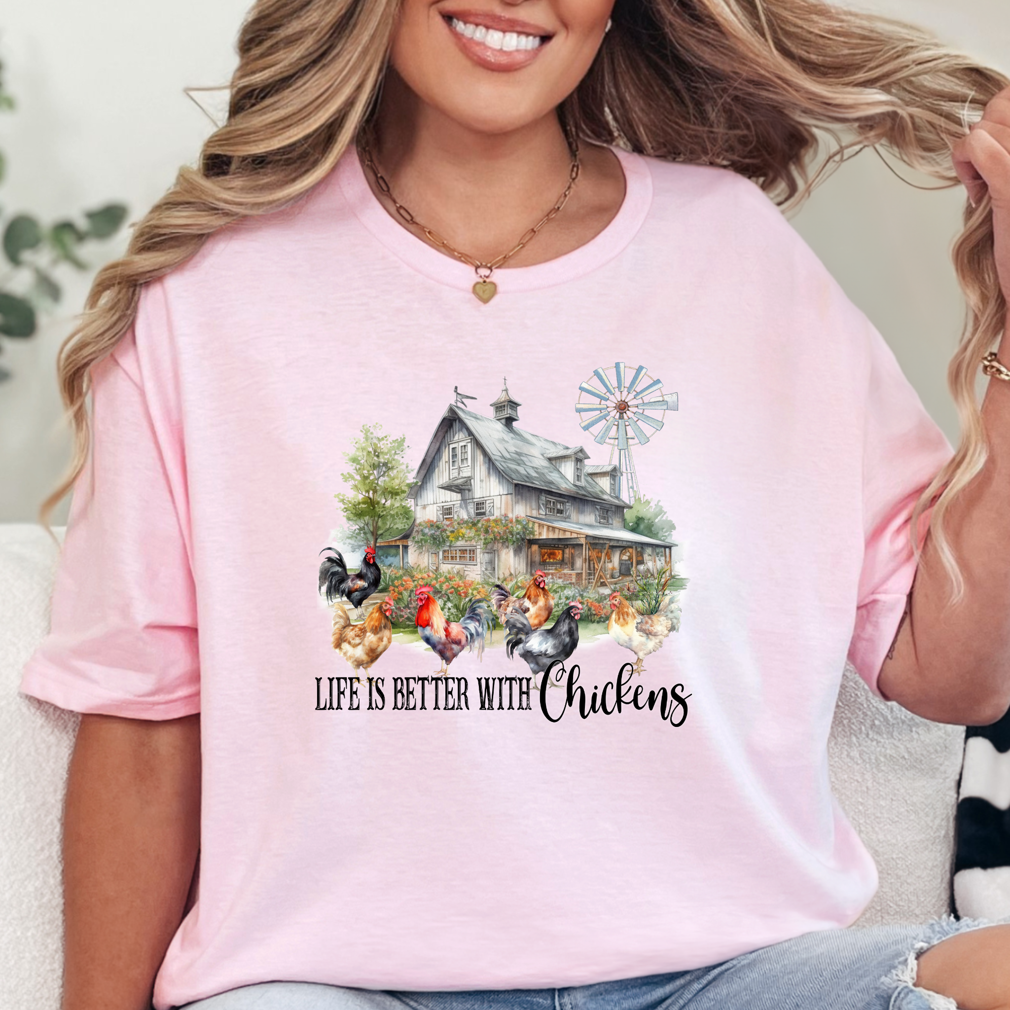 Life Is Better With Chickens T-Shirt - Funny Chicken Lover Gift
