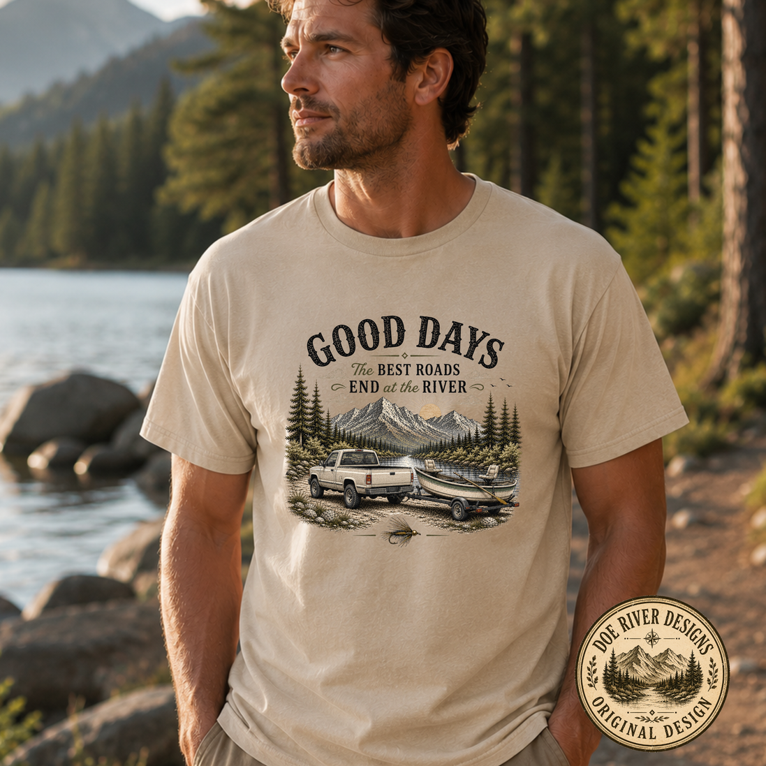 The Best Roads End At The River T-Shirt