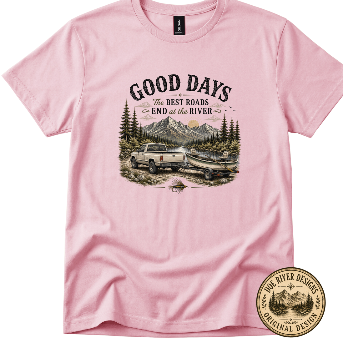 The Best Roads End At The River T-Shirt