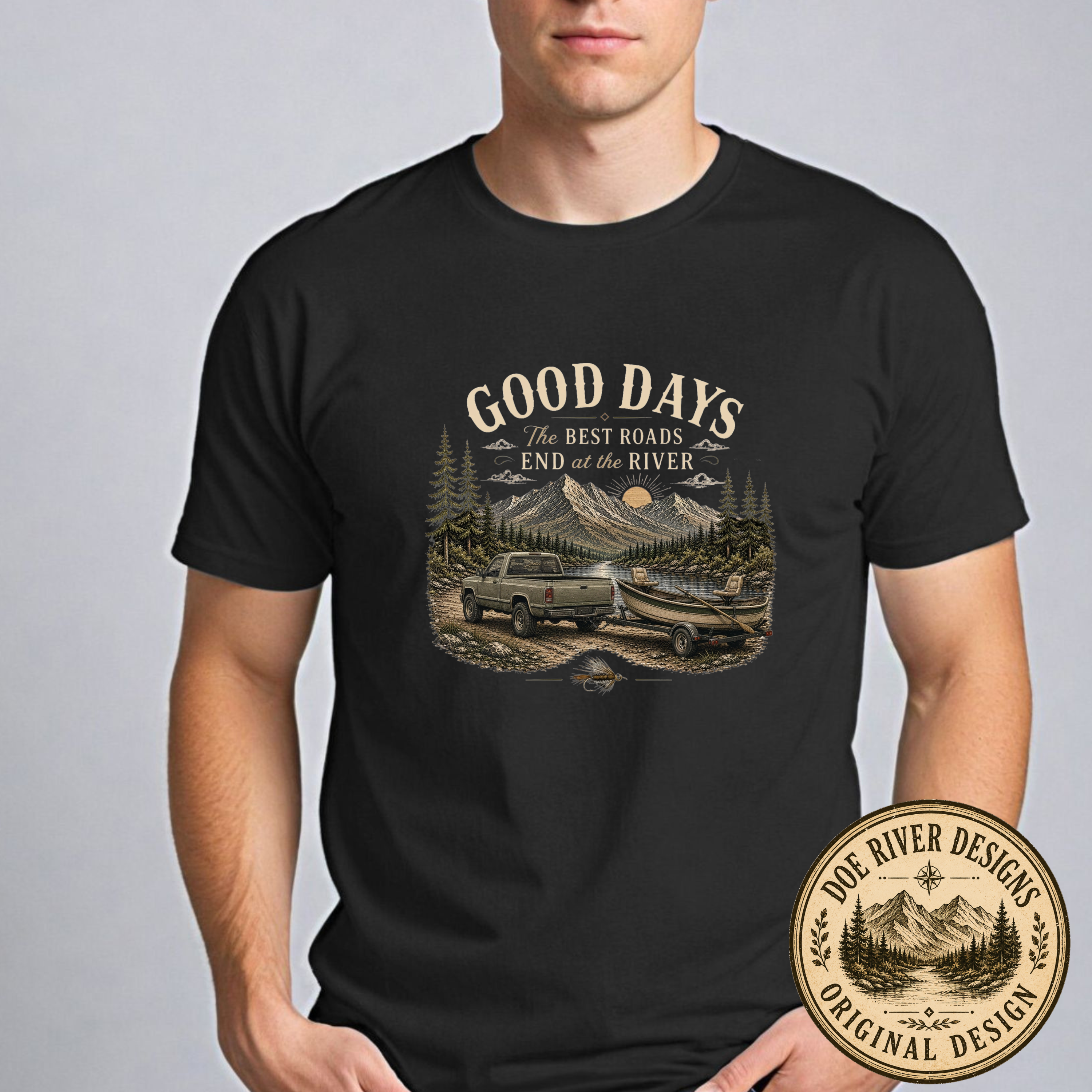 The Best Roads End At The River T-Shirt