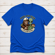 Bigfoot & Alien Hide and Seek | Funny Graphic T-Shirt or Sweatshirt