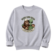 Bigfoot & Alien Hide and Seek | Funny Graphic T-Shirt or Sweatshirt
