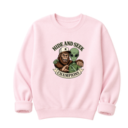 Bigfoot & Alien Hide and Seek | Funny Graphic T-Shirt or Sweatshirt