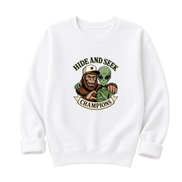 Bigfoot & Alien Hide and Seek | Funny Graphic T-Shirt or Sweatshirt