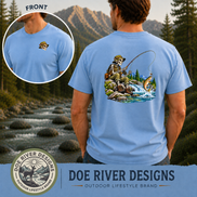 Skeleton Fly Fishing T-Shirt or Sweatshirt | Front & Back Graphic