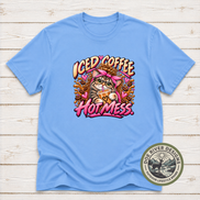 Iced Coffee Hot Mess Cat T-Shirt or Sweatshirt | Funny Coffee Lover Shirt