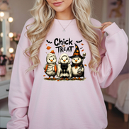 Chick or Treat Halloween Chicken Shirt & Sweatshirt | Funny Fall Tee