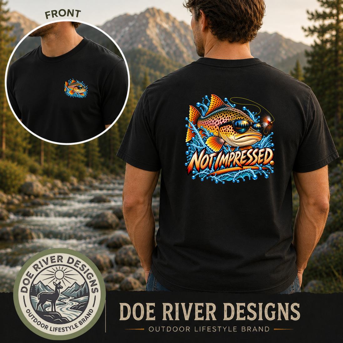 Not Impressed Trout Fishing Shirt & Sweatshirt | Funny Fishing Gift