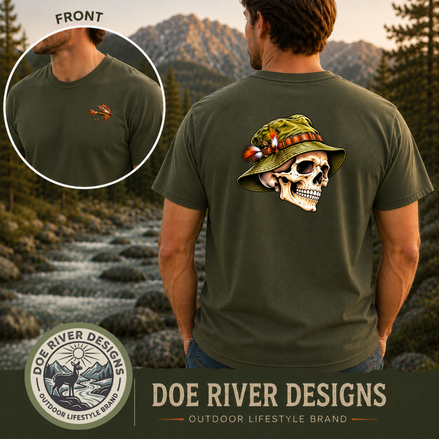 Skull Fly Fishing Shirt & Sweatshirt | Fly Fisherman Gift