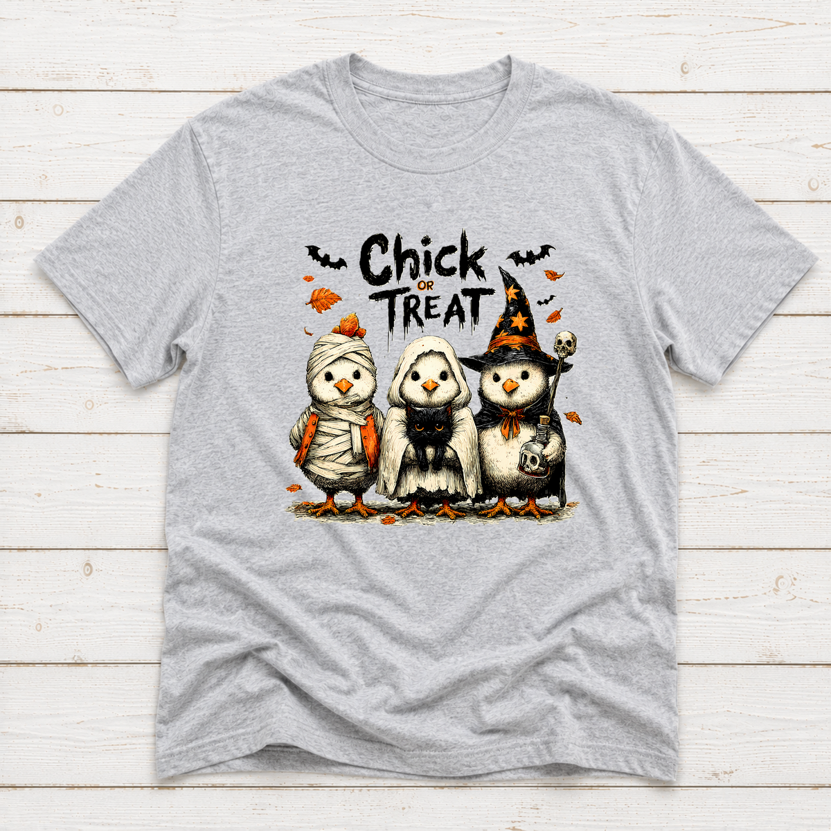Chick or Treat Halloween Chicken Shirt & Sweatshirt | Funny Fall Tee