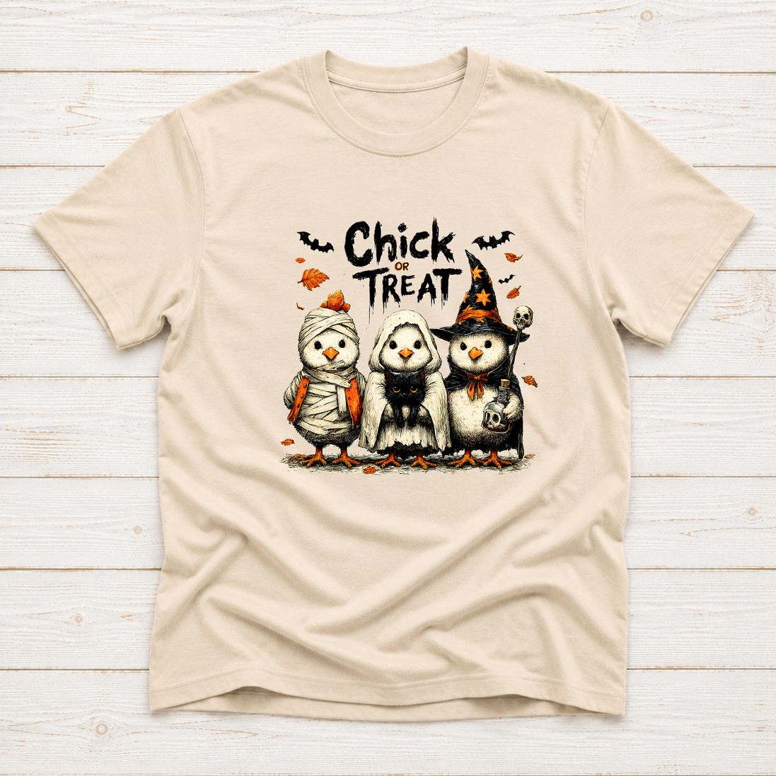 Chick or Treat Halloween Chicken Shirt & Sweatshirt | Funny Fall Tee