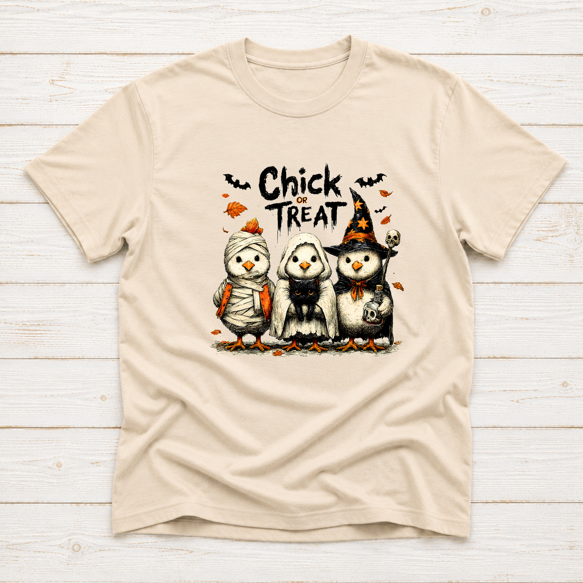 Chick or Treat Halloween Chicken Shirt & Sweatshirt | Funny Fall Tee