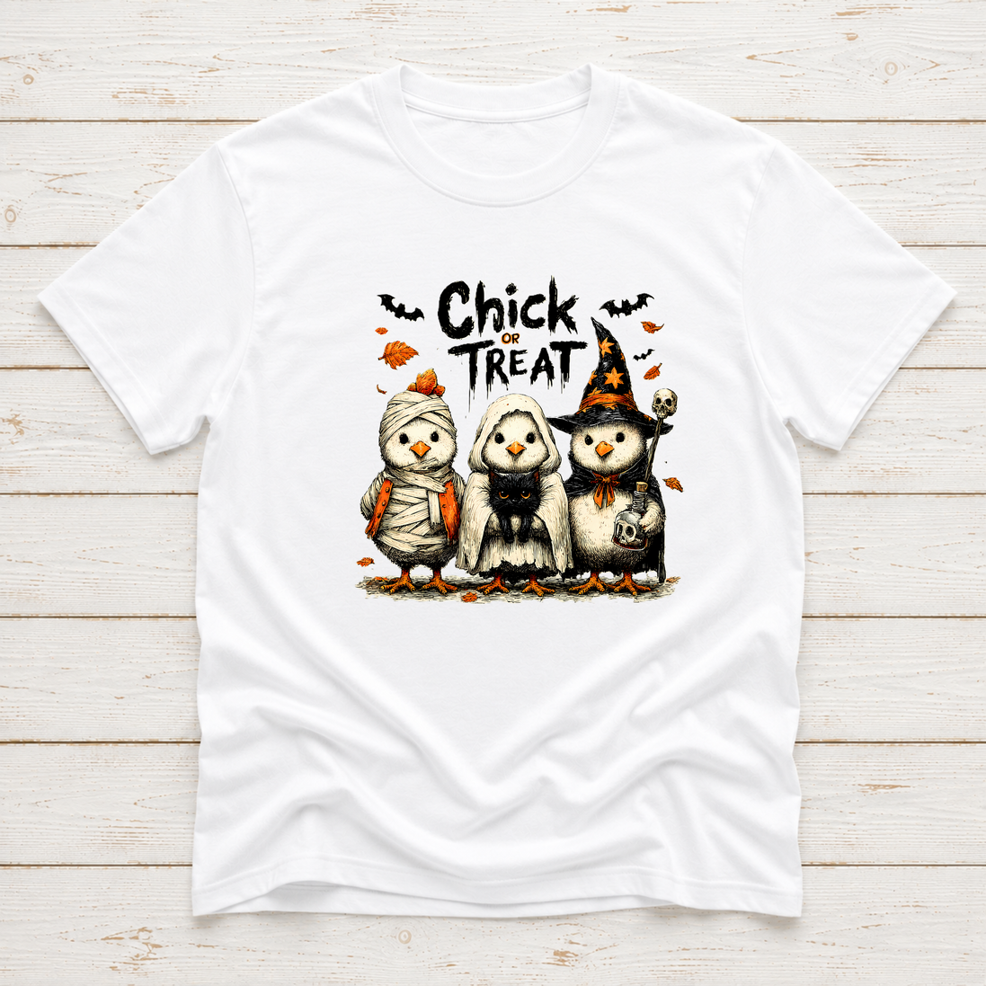 Chick or Treat Halloween Chicken Shirt & Sweatshirt | Funny Fall Tee