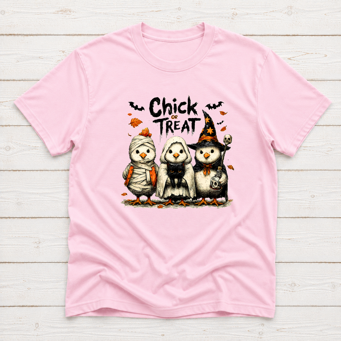Chick or Treat Halloween Chicken Shirt & Sweatshirt | Funny Fall Tee