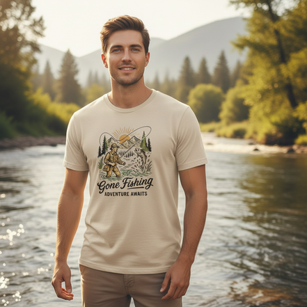 Adventure Awaits Fishing - Sand by River