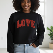 Black LOVE Sweatshirt - Black Model