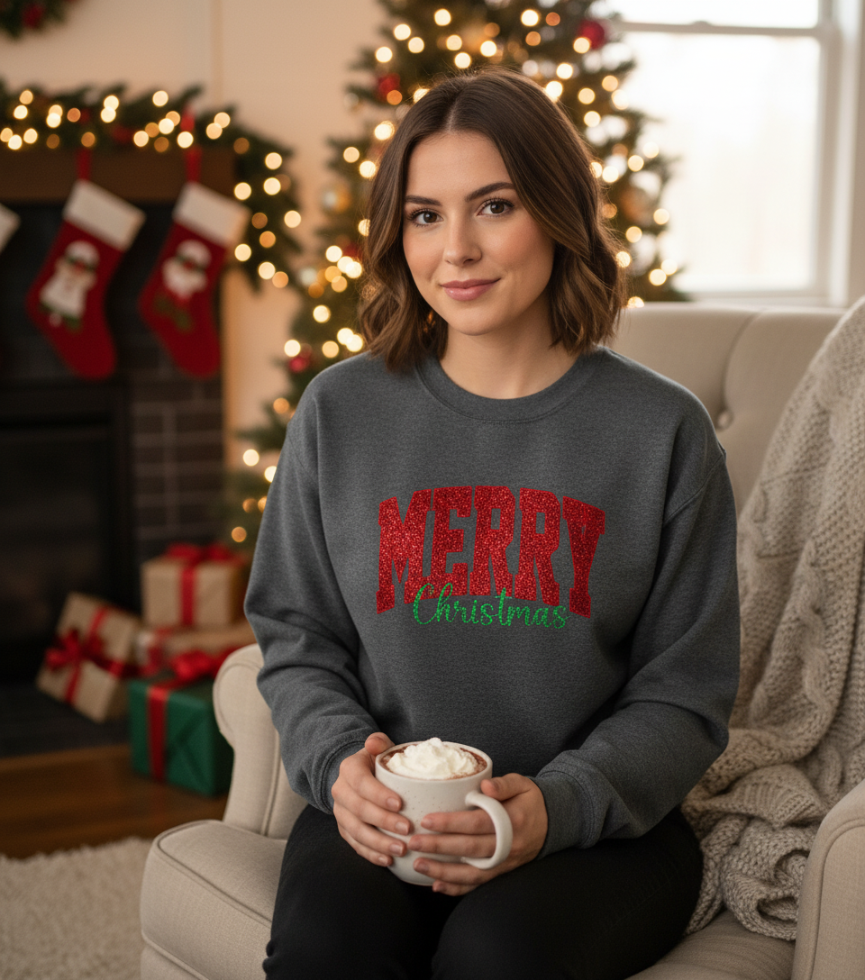 Charcoal Gildan sweatshirt mockup