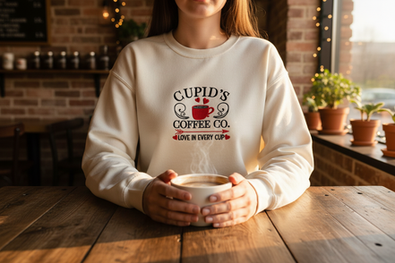 Cupid's Coffee Sweatshirt - Sand