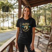 Different model wearing Cup of Joe t-shirt