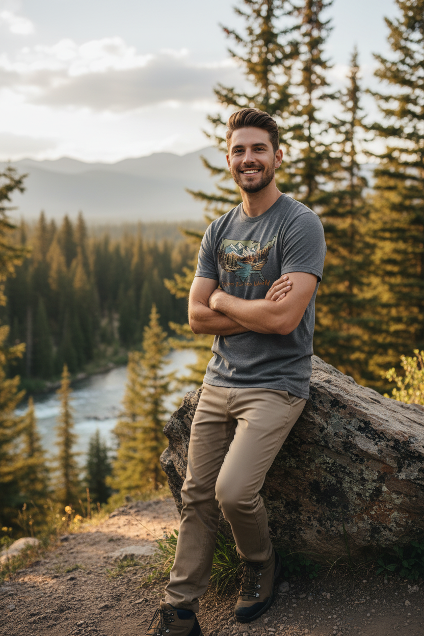 Explore The World Adventure Map T-Shirt - Charcoal