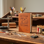 Fly Tying Patterns Journal on Antique Desk