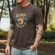 Good Cup of Joe on brown Gildan t-shirt