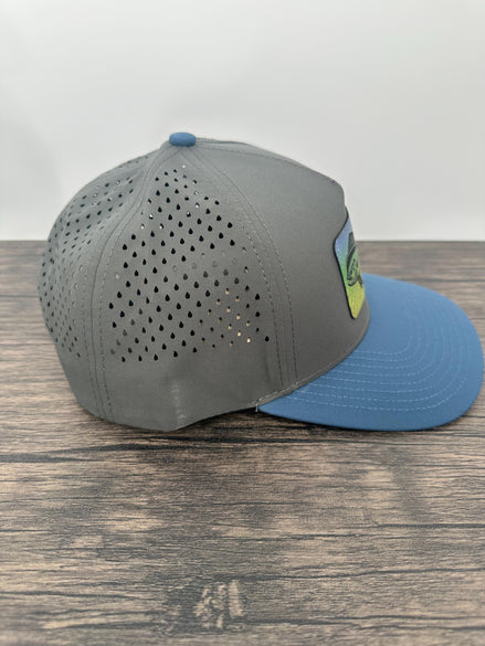 Mahi Mahi Patch Hat, Laser Engraved Leatherette Trucker Cap, Durra-Bull Hat, Fishing Gift for Men, Dolphin Fish Hat