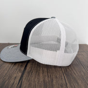 Cutthroat Trout Hat, Richardson 112 Trucker Cap, Engraved Trout Leatherette Patch, Fly Fishing Gift for Him, Angler Hat